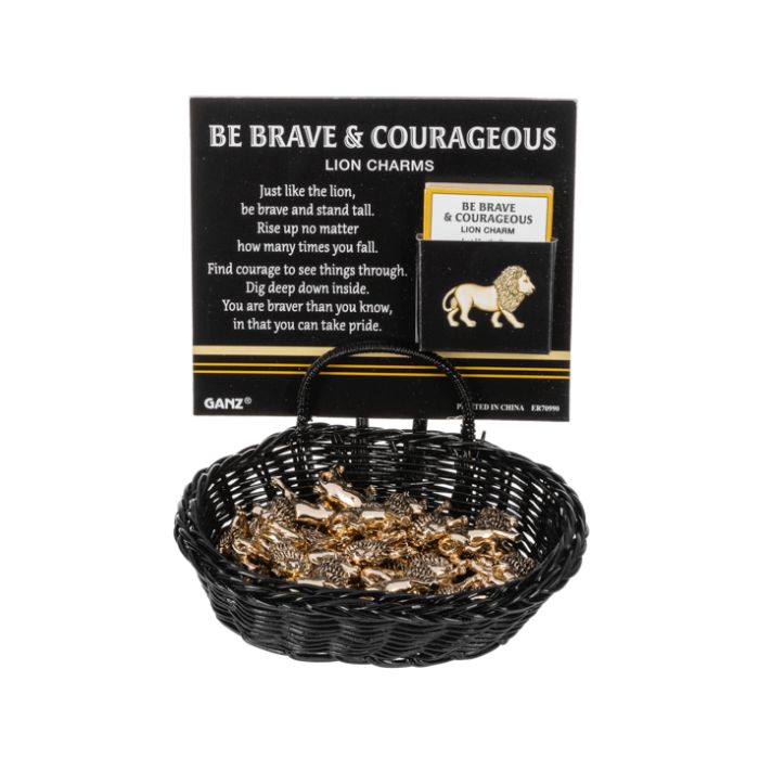 Porte-bonheur lion courageux