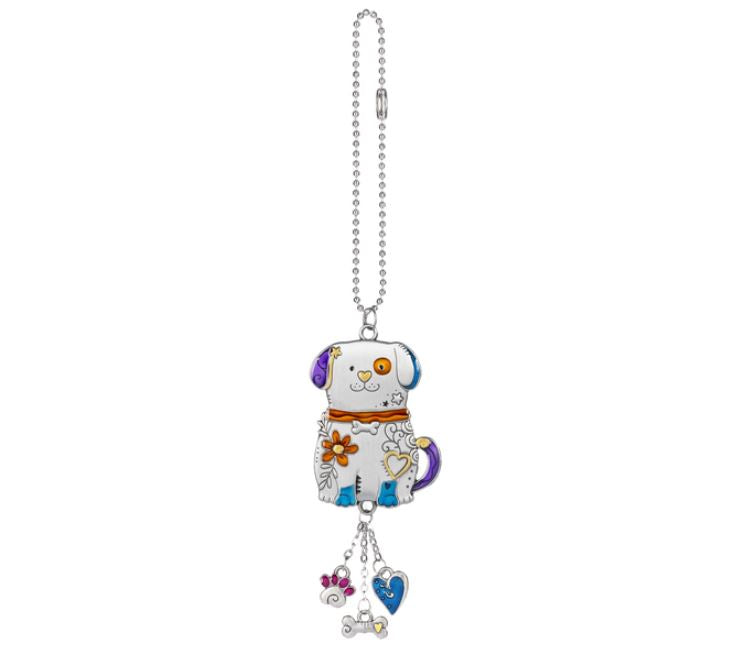 Pendentif pour auto 2,25 po x 7,5 po chien coloré