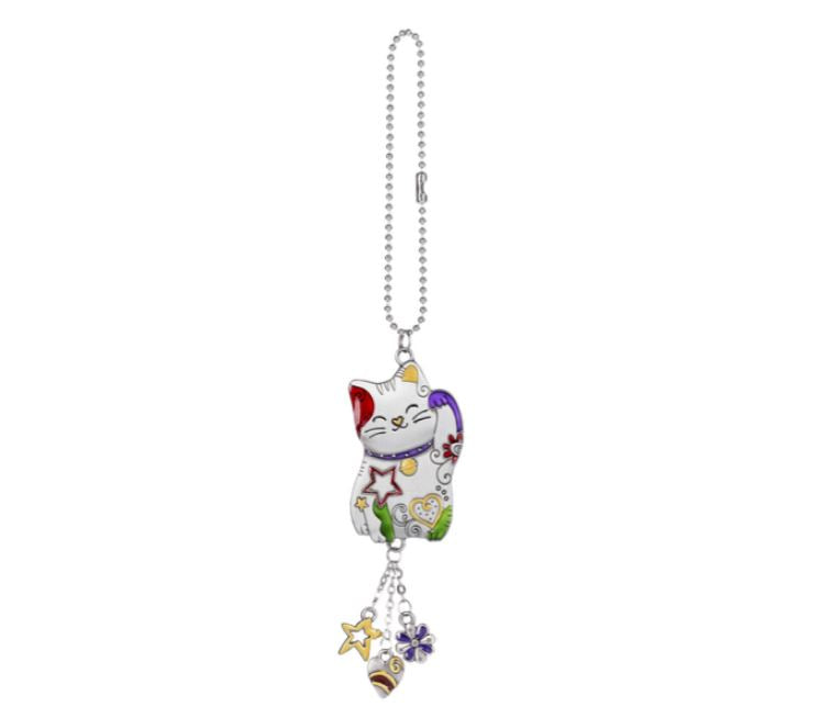 Pendentif pour auto 2,25 po x 7,5 po chat coloré