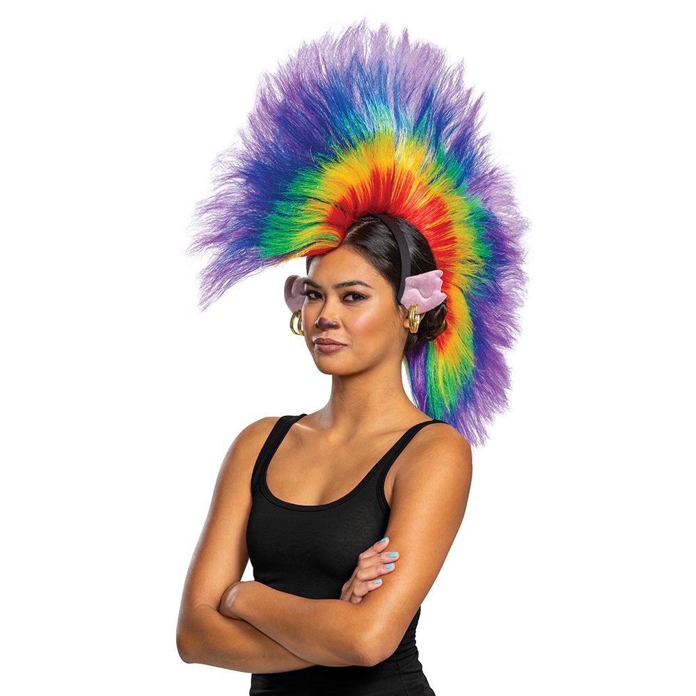 Perruque adulte femme arc-en-ciel Barb (Trolls)
