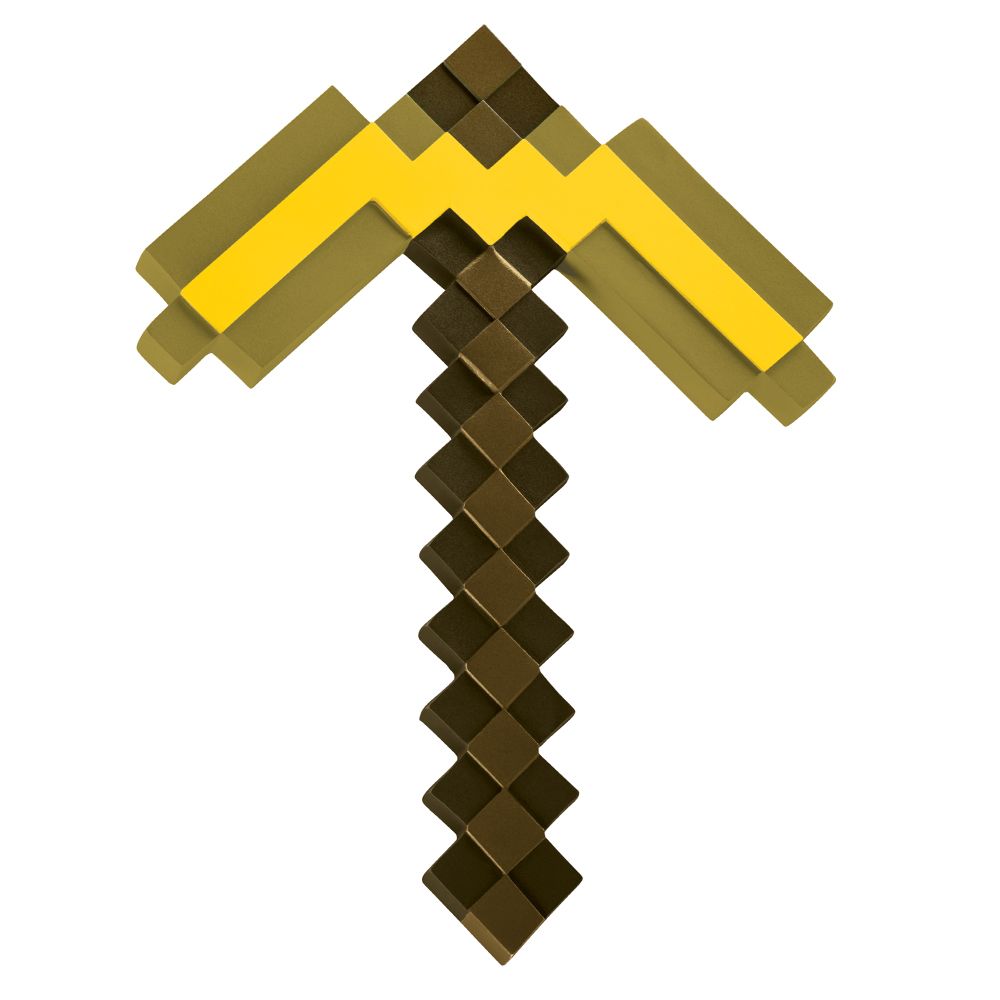 Pioche Minecraft 15,75 po x 11,5 po or