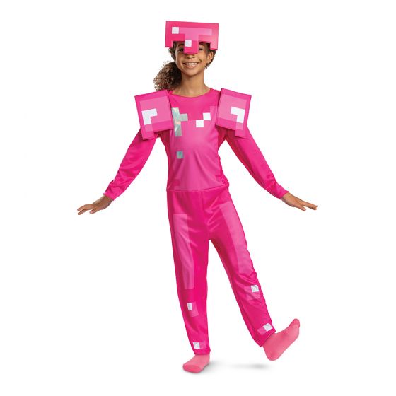 Costume enfant Minecraft armure rose