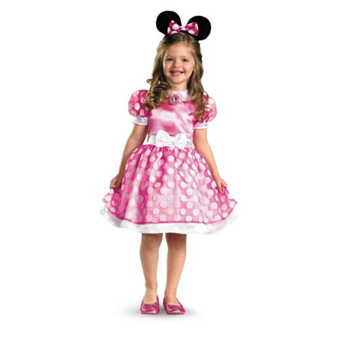 Costume enfant robe rose Minnie Mouse (4-6 ans)
