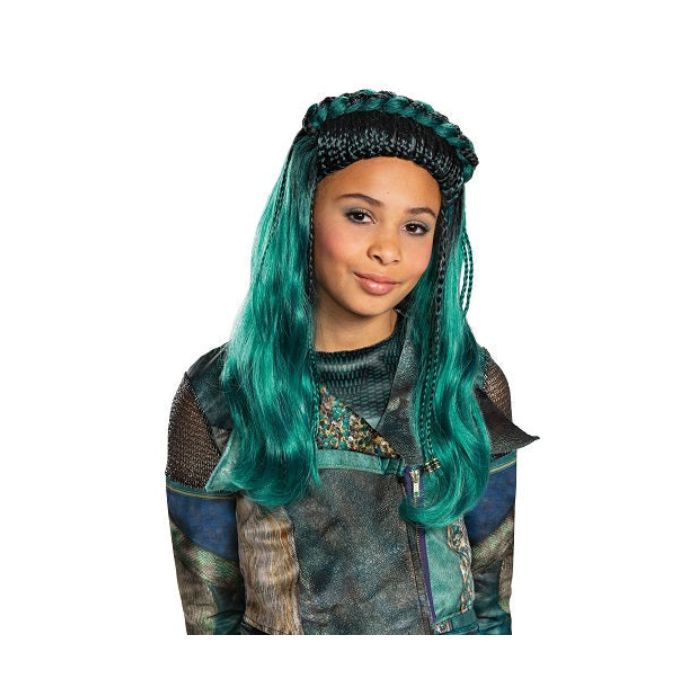 Perruque enfant verte Uma (Descendants)
