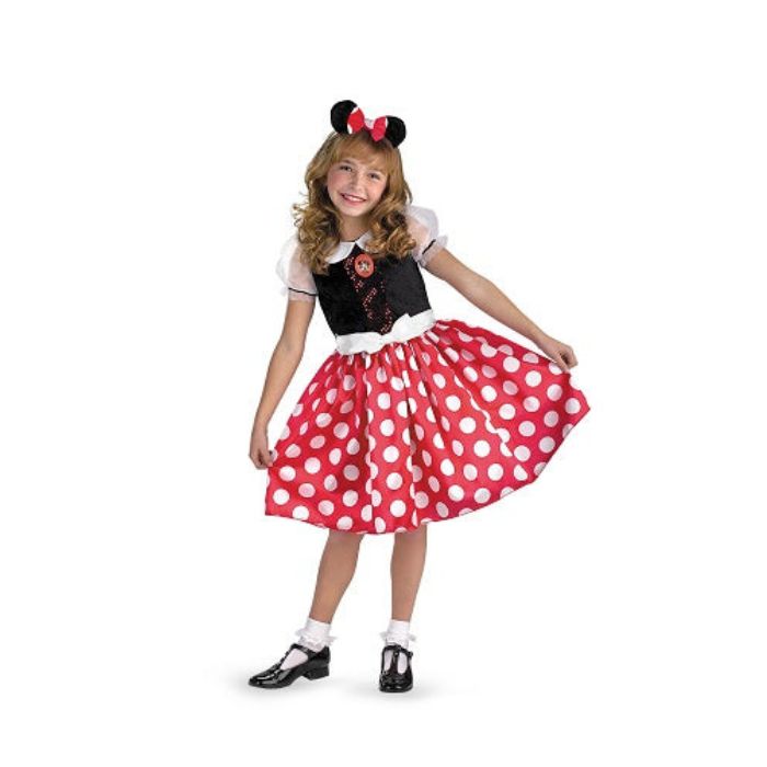 Costume enfant Minnie Mouse robe rouge et noire