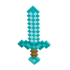 Épée de Minecraft 20,25 po x 10 po aqua