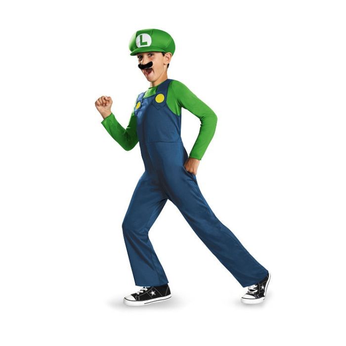 Costume tout-petit Super Mario - Luigi (3-4 ans)