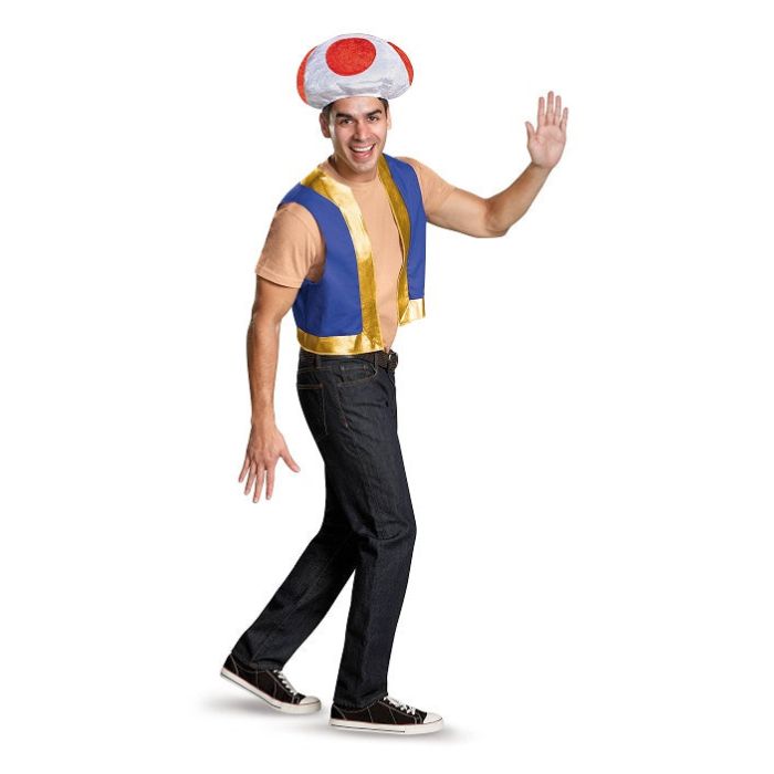 Ensemble d'accessoires de Super Mario Toad champignon pour adulte
