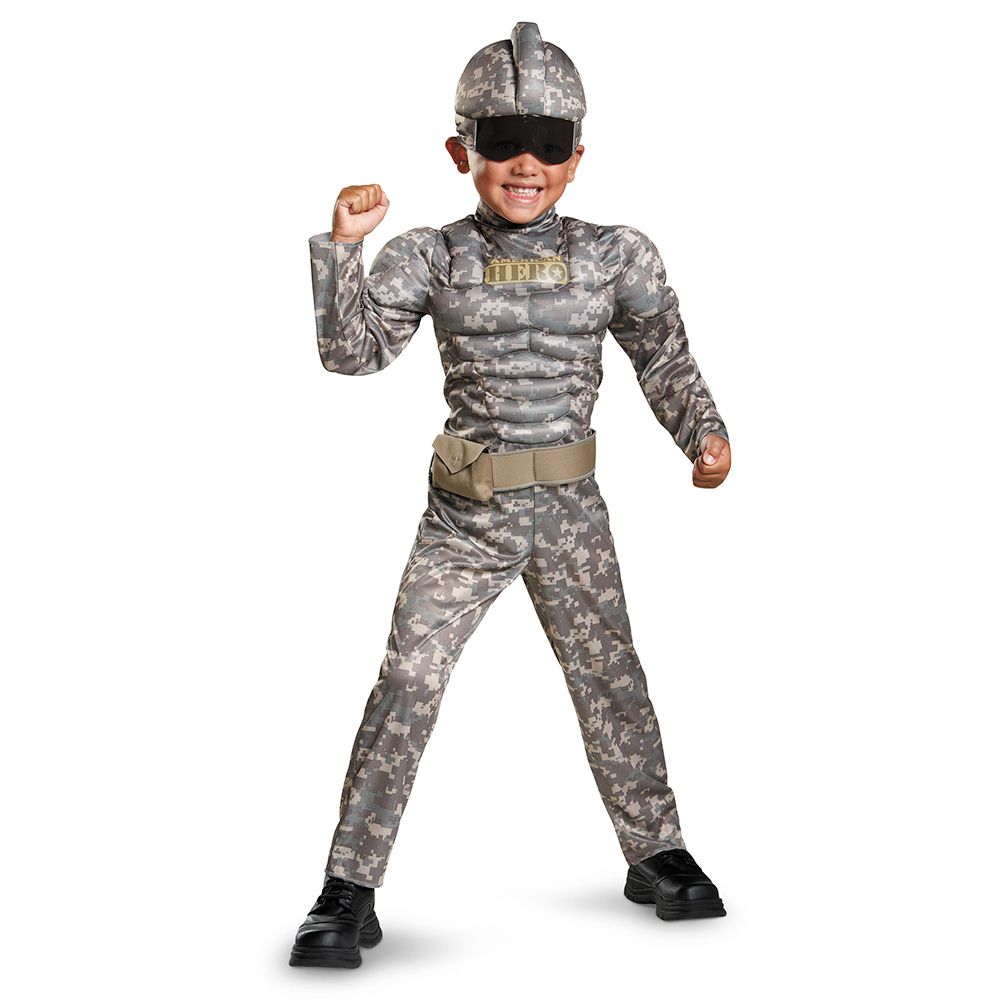 Costume tout-petit guerrier muscle (2 ans)