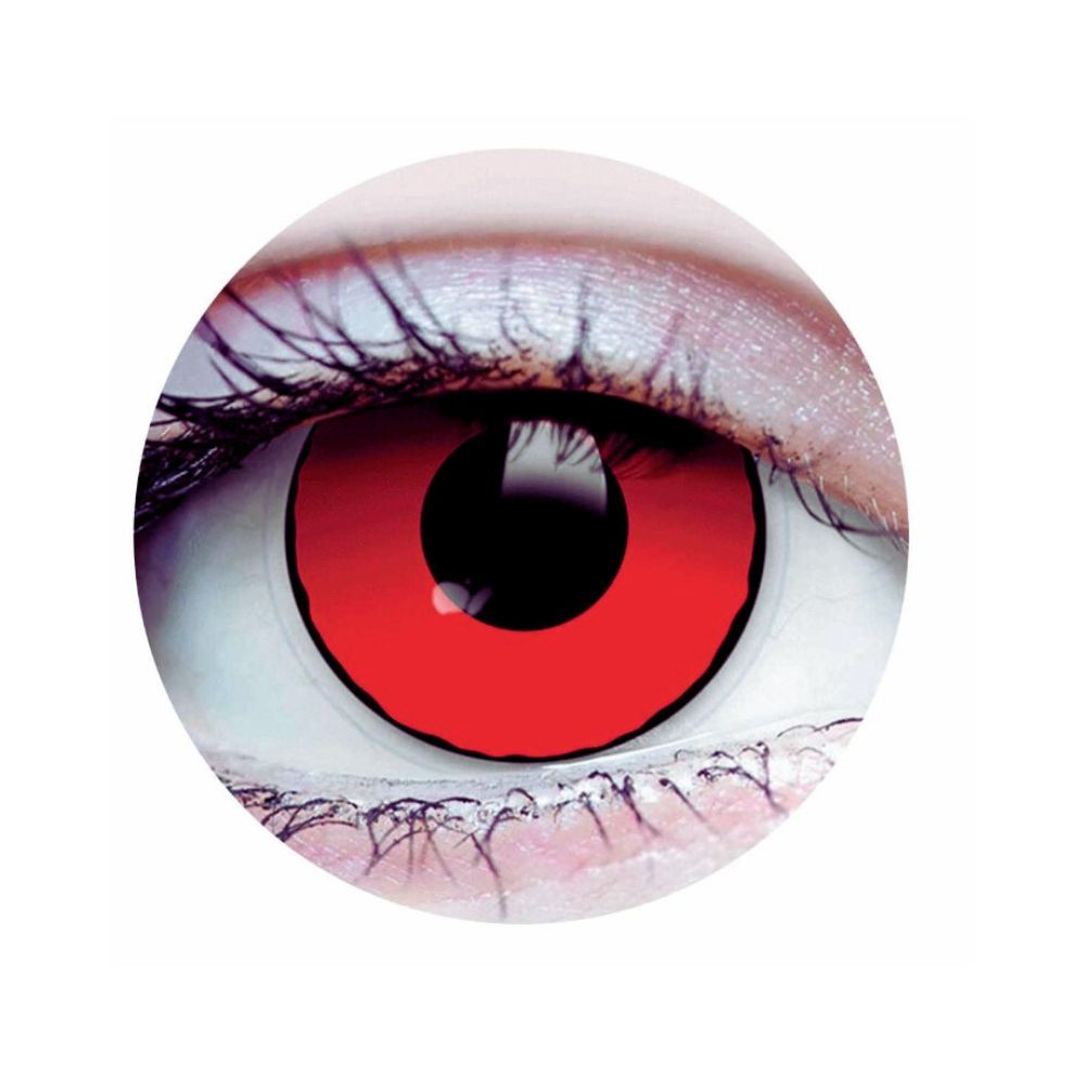 Verre de contact rouge sang