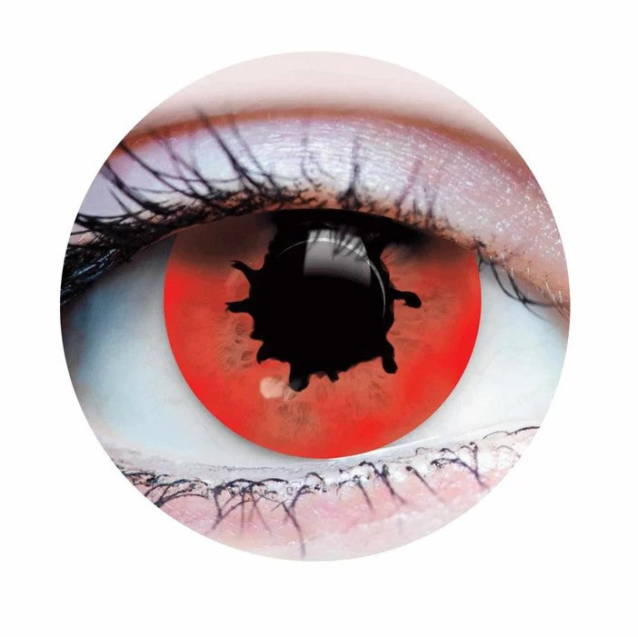 Verre de contact rouge intérieur noir contagion II (1 paire)