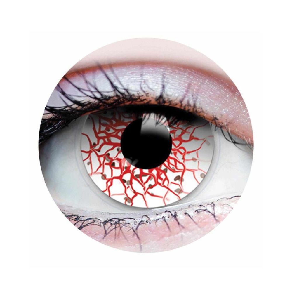 Verre de contact injecté sang rouge Berserker (1 paire)