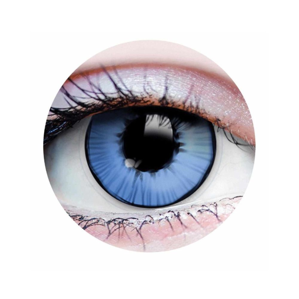 Verre de contact bleu super héros (1 paire)