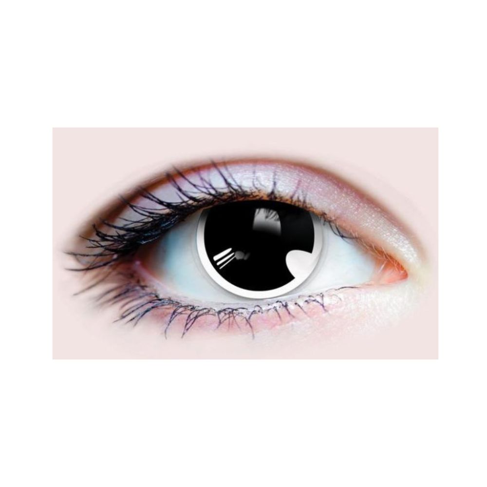 Verre de contact noir contour blanc Manga