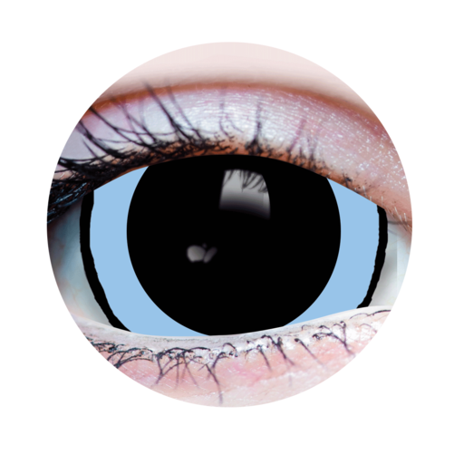 Verre de contact bleu contour noir Acid III (1 paire)