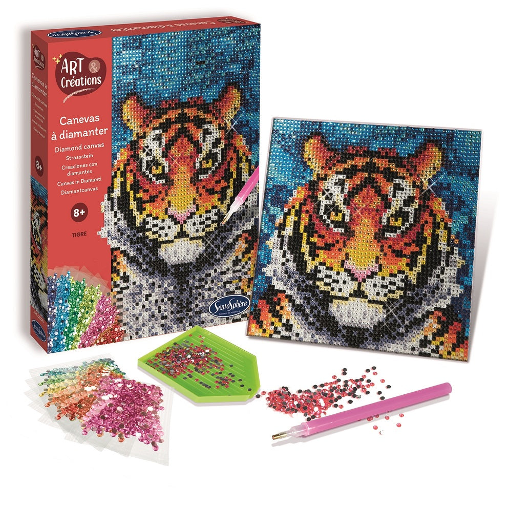 Broderie de diamant (Diamond Painting) tigre (8 ans et +)