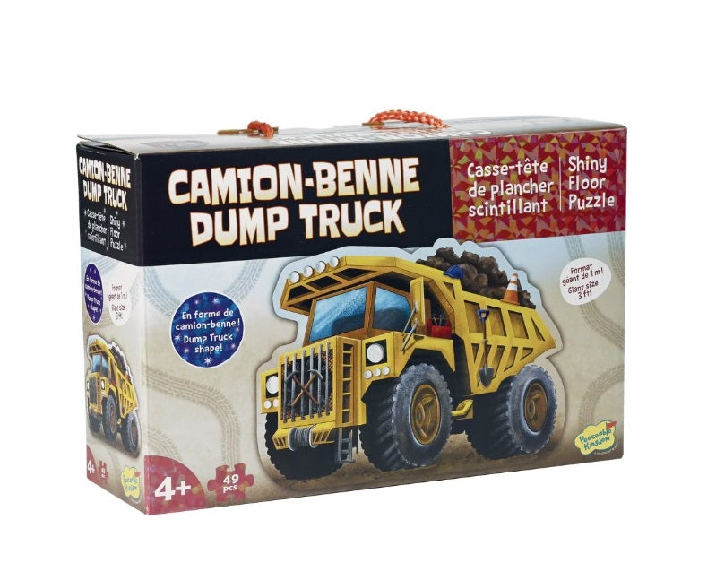 Casse-tête de plancher scintillant 49 morceaux camion-benne (4 ans +)