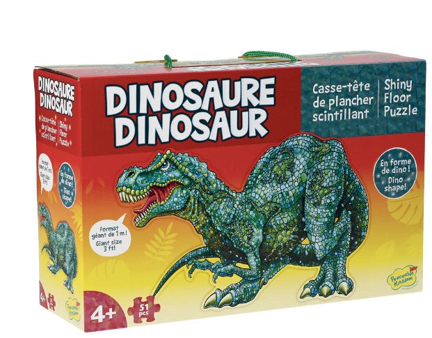 Casse-tête de plancher scintillant 51 morceaux dinosaure (4 ans +)