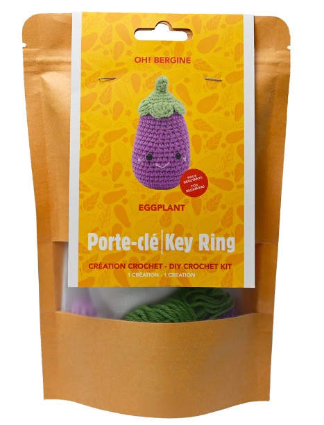 DIY création de porte-clés au crochet aubergine (14 ans et plus)