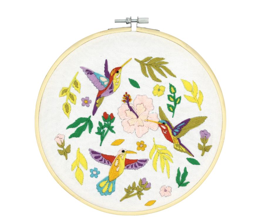 DIY broderie créative oiseaux en liberté (14 ans et plus)