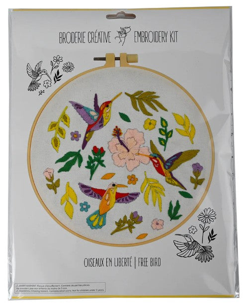 DIY broderie créative oiseaux en liberté (14 ans et plus)