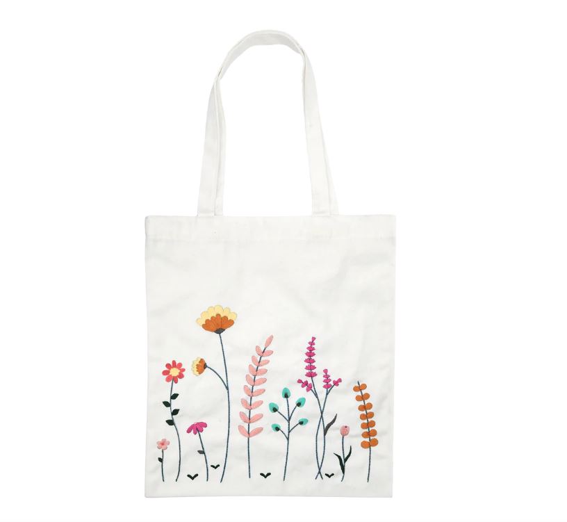 DIY broderie créative sac fleurs des prés (14 ans et plus)