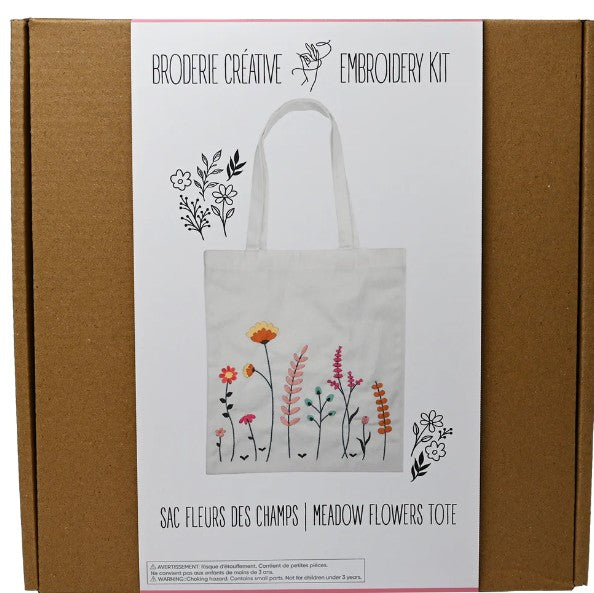 DIY broderie créative sac fleurs des prés (14 ans et plus)