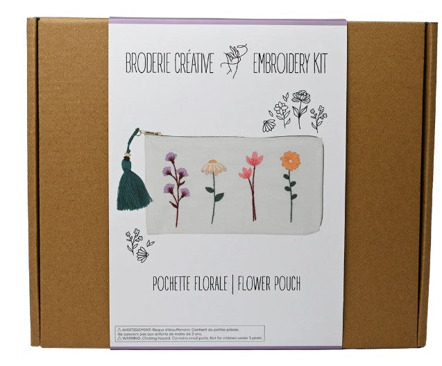 DIY broderie créative pochette à motif floral (14 ans et plus)