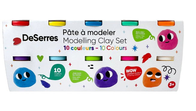 Ensemble de 10 pâtes à modeler (3 ans et plus)