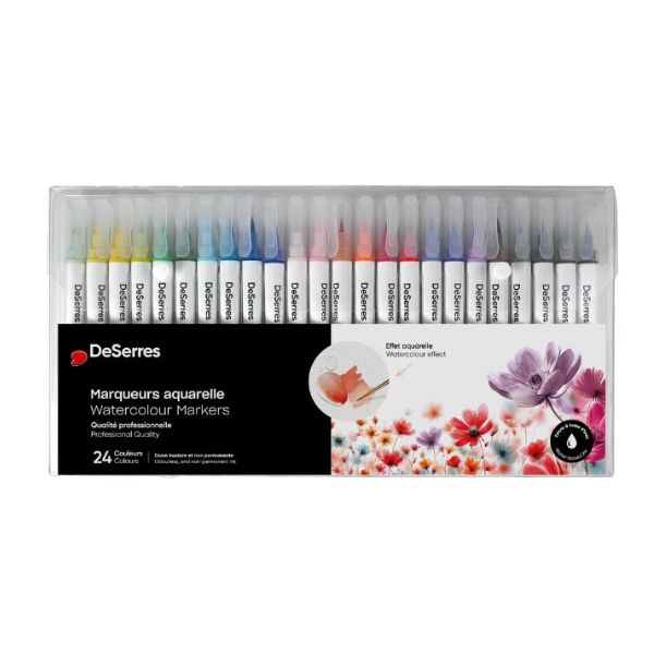 Ensemble de 24 marqueurs aquarelle DeSerres