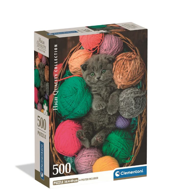 Casse-tête 500 morceaux chaton douillet