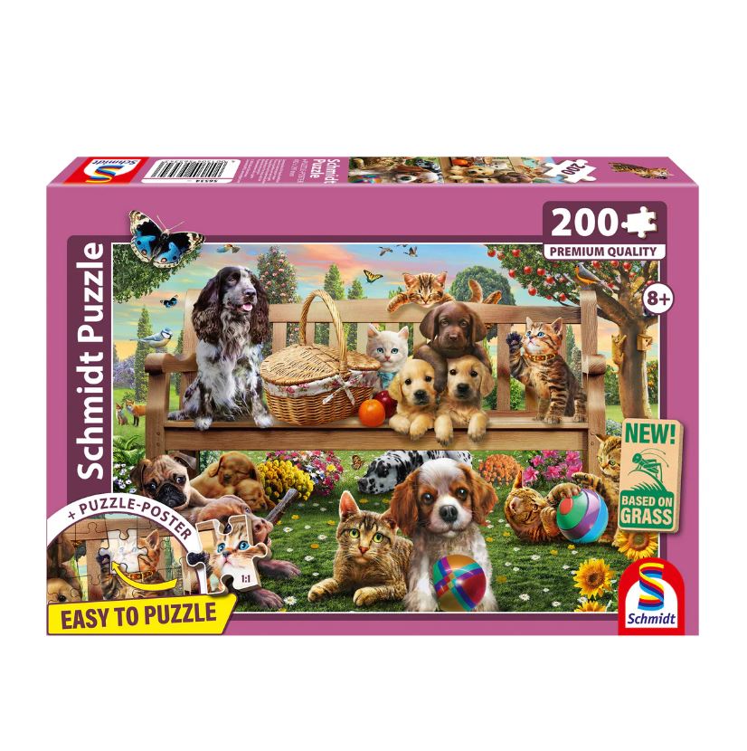 Casse-tête 200 morceaux pique-nique pour chiens et chats (8 ans +)