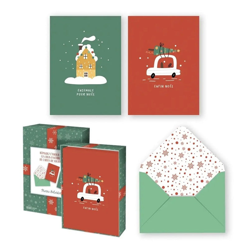 Boîte de 10 cartes de Noël