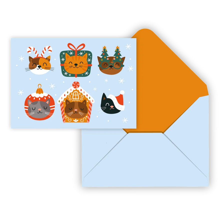 Carte de Noël individuelle Chats de Noël