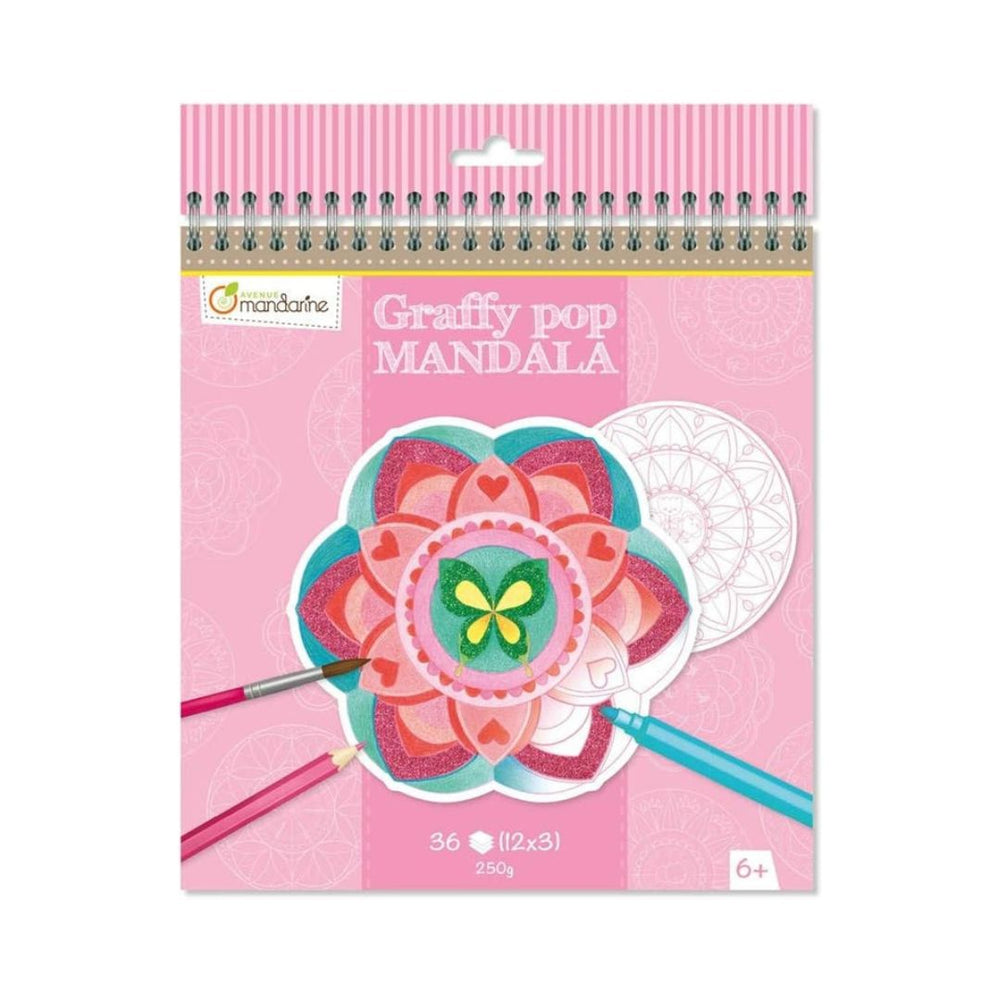 Cahier à colorier Graffy pop mandala fille