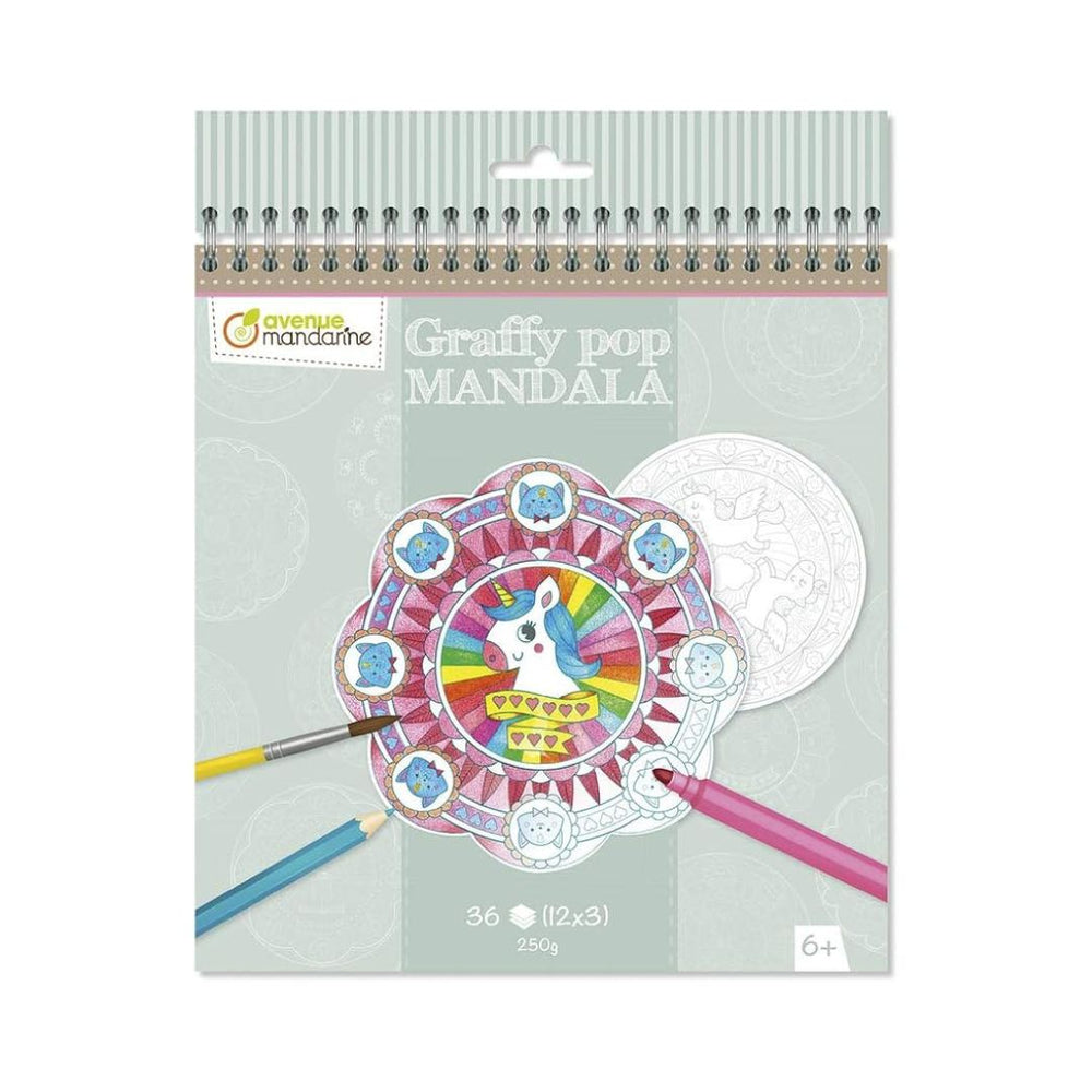 Cahier à colorier Graffy pop mandala magie