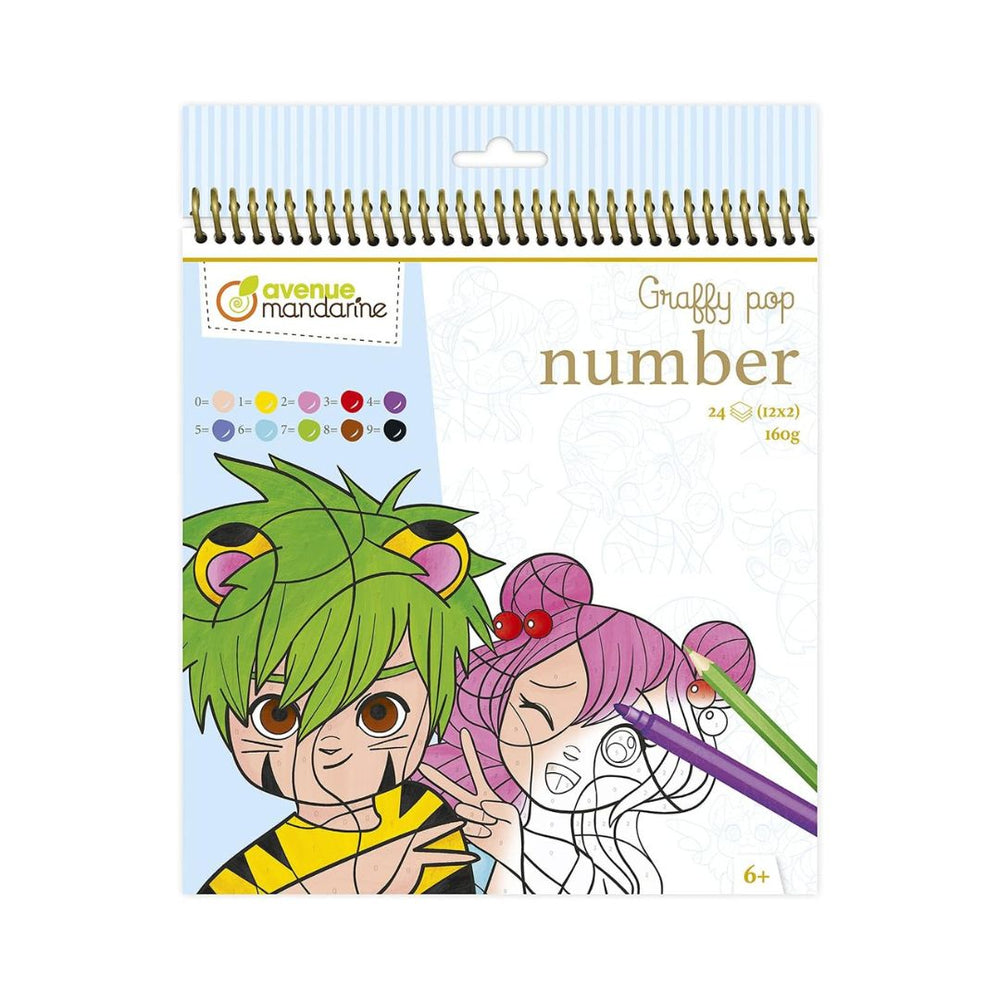 Cahier à colorier Graffy pop number