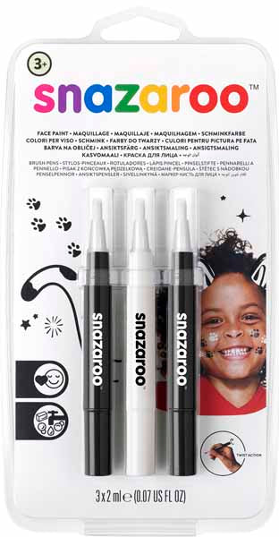 Ensemble de crayons de maquillage Snazaroo (paquet de 2 noir et 1 blanc)