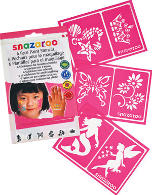 Pochoir Snazaroo fantaisie (paquet de 6)