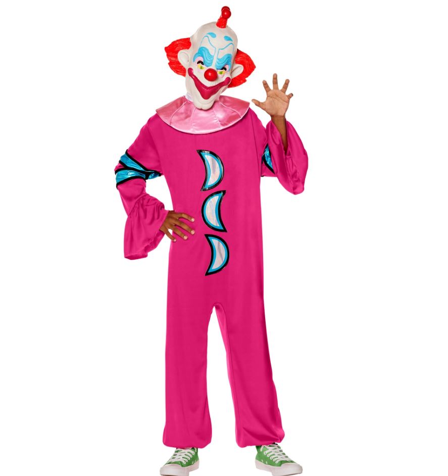 Costume enfant clown tueur rose (XL)