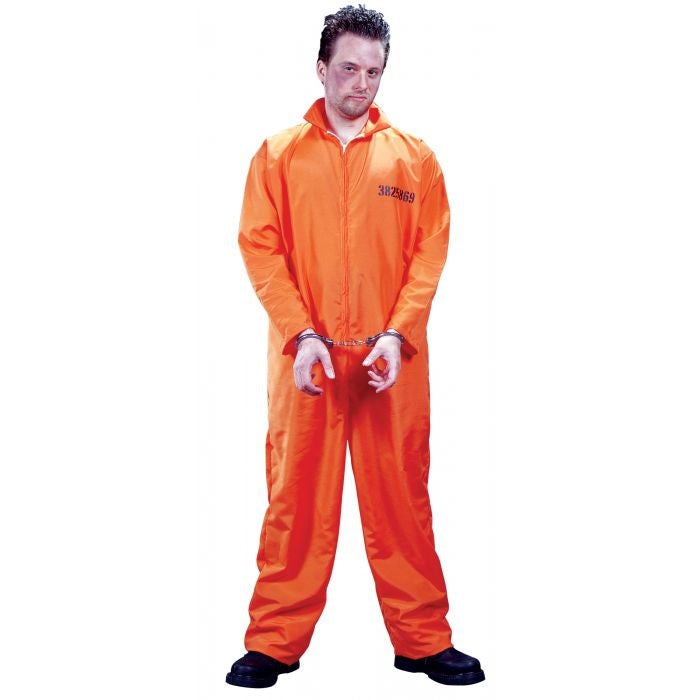 Costume adulte prisonnier combinaison orange (STD)