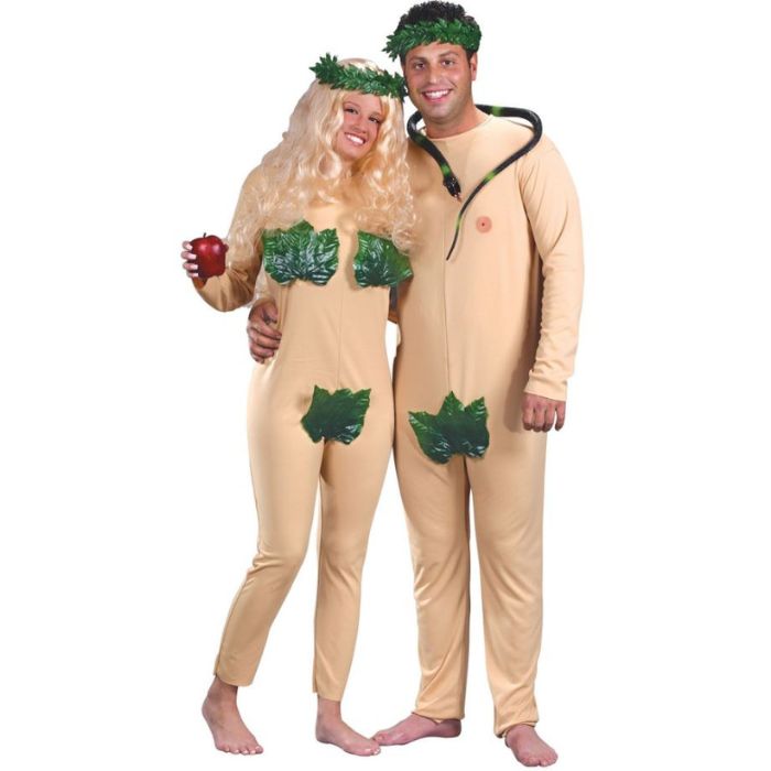 Costume de couple Adam et Ève