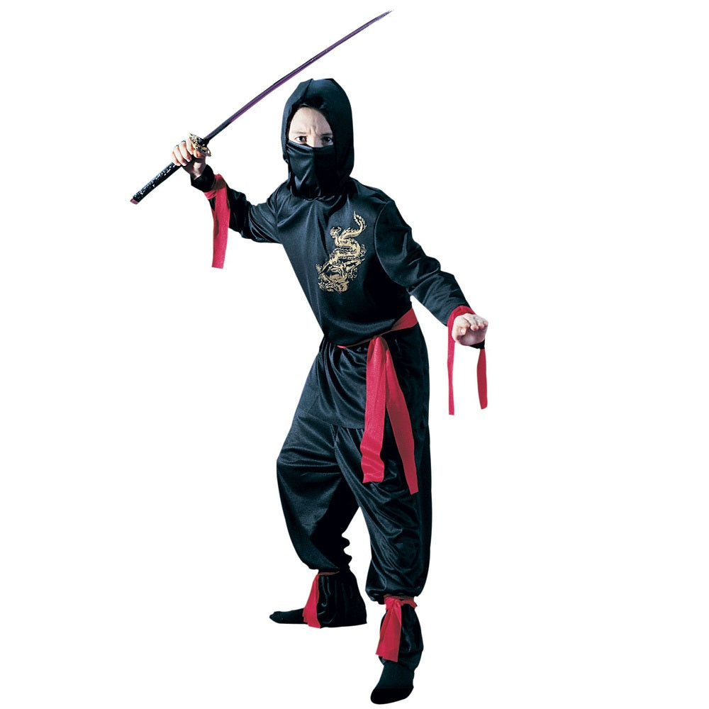 Costume enfant ninja rouge et noir