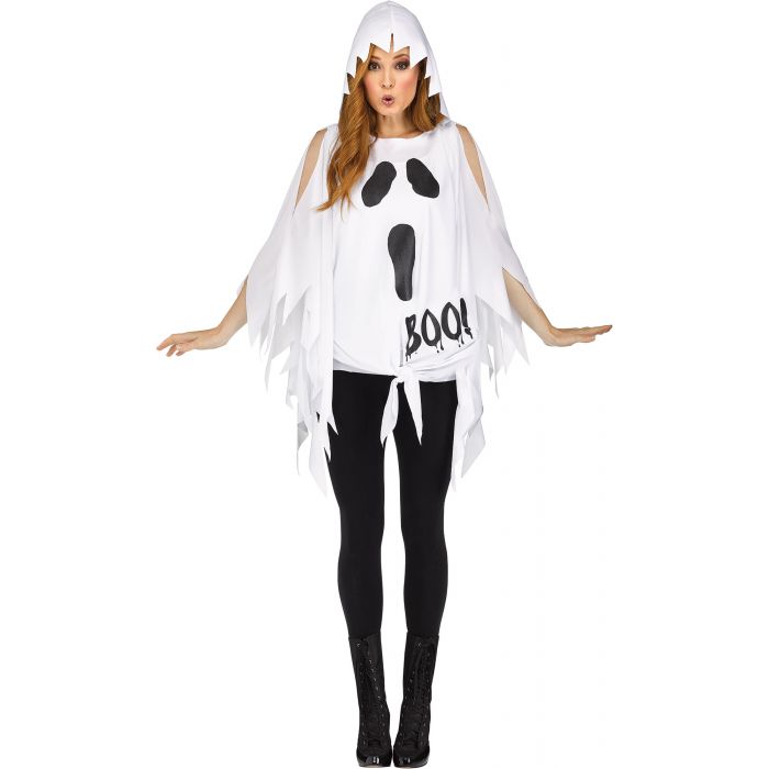 Costume femme poncho fantôme (STD)