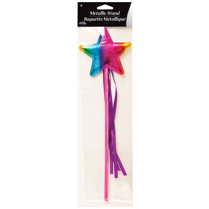 Baguette magique pour enfant étoile arc-en-ciel