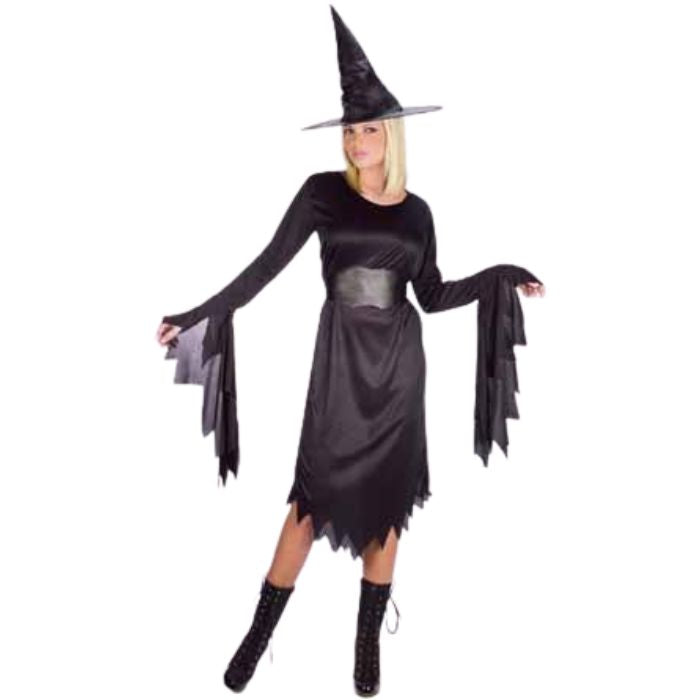 Costume femme ensemble de sorcière noir (taille unique)