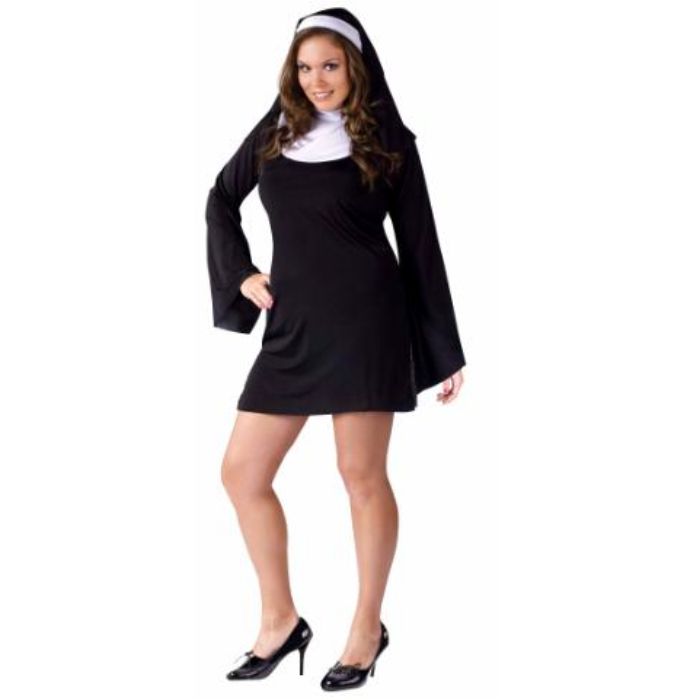 Costume femme robe de religieuse courte