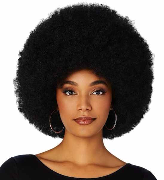 Perruque adulte afro noir