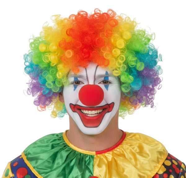 Perruque adulte clown arc-en-ciel