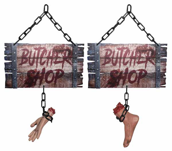 Enseigne "Butcher Shop" 23,5 po x 15 po x 2 po